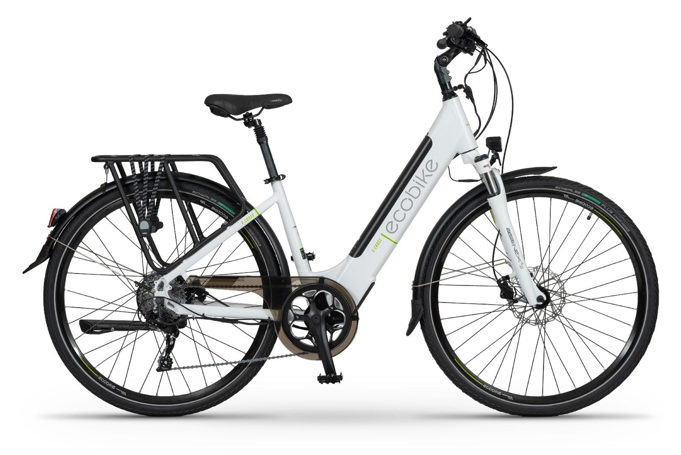 Ecobike XCross White - 630 Wh - 2023 - 28 Zoll - Tiefeinsteiger