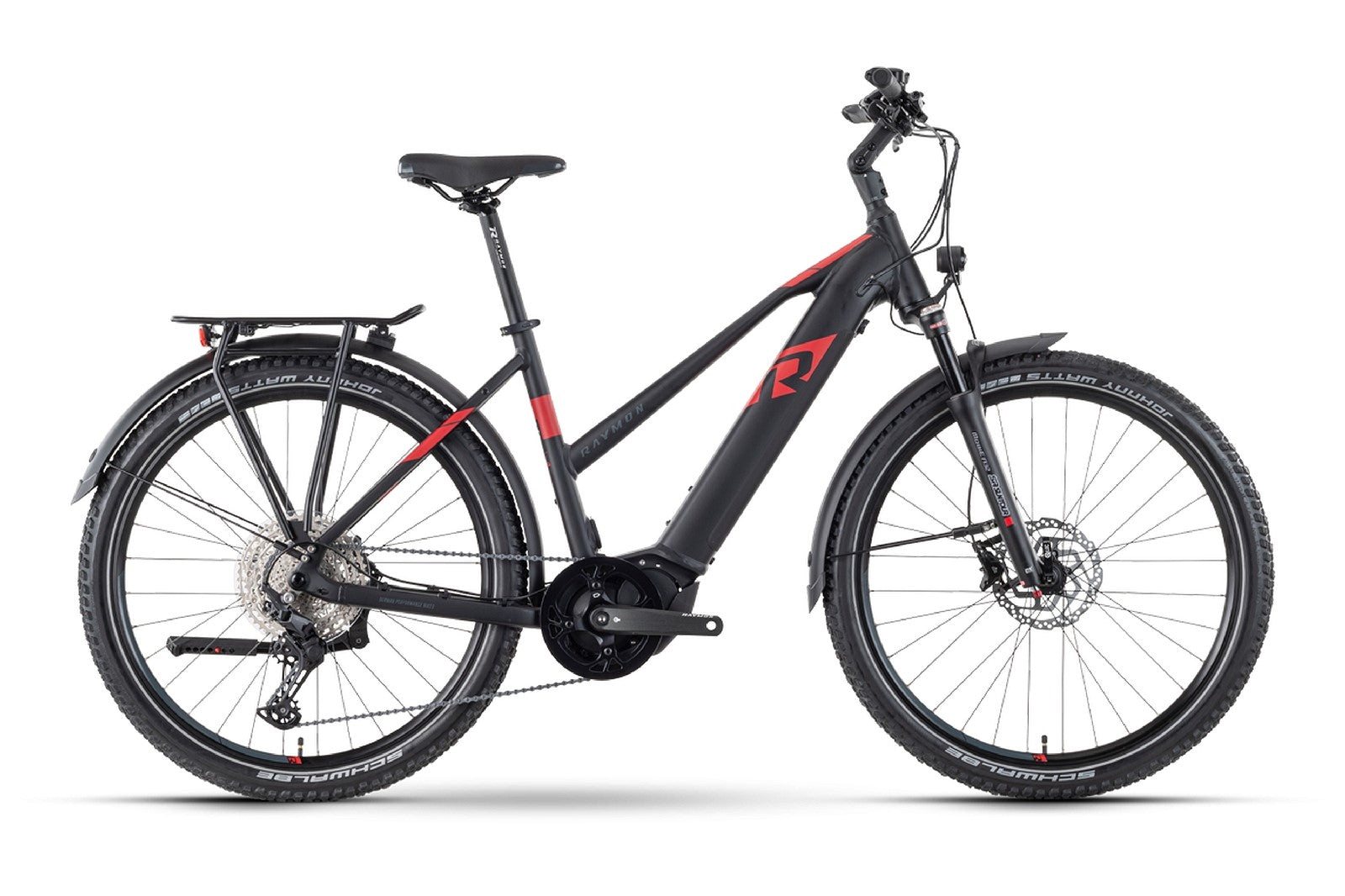 Raymon CrossRay E 7.0 - 630 Wh / 17.5 Ah - 2024 - 27,5 Zoll - Trapez